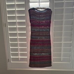Ralph Lauren Striped  Midi Dress in Berry and Sage
